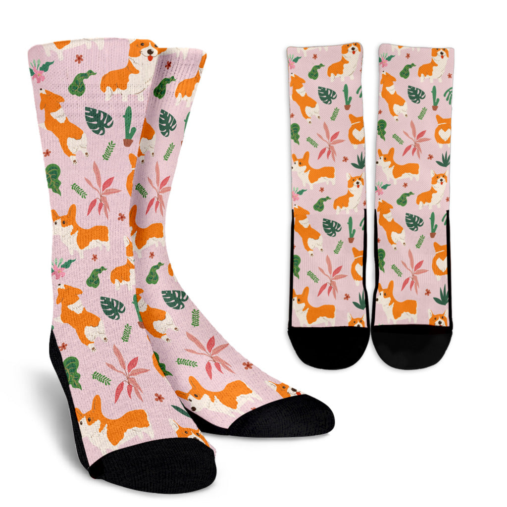 Tropical Corgi Socks