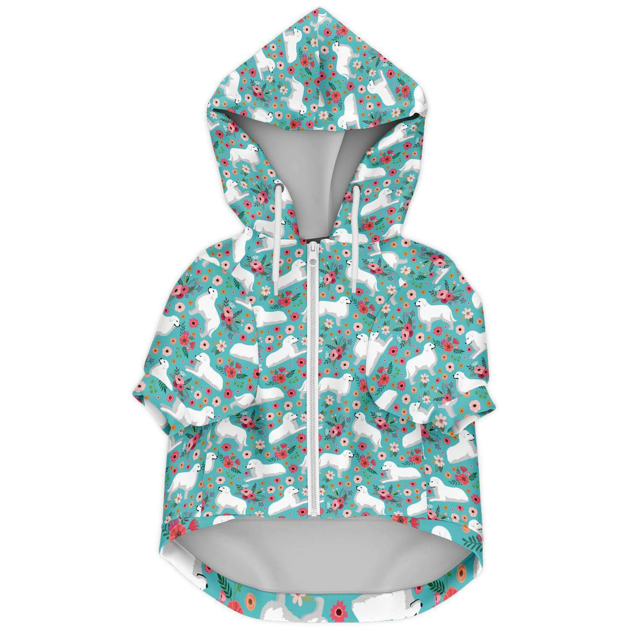 Great Pyrenees Flower Athletic Dog Zip Up