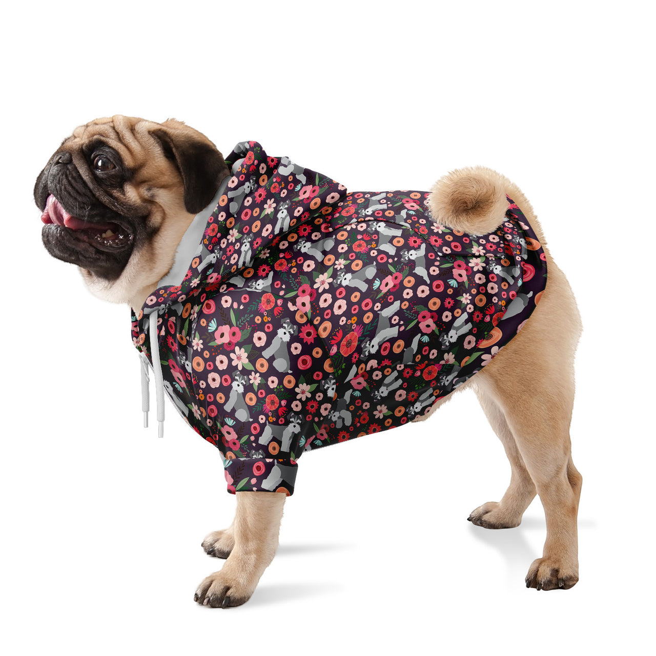 Schnauzer Flower Athletic Dog Zip Up