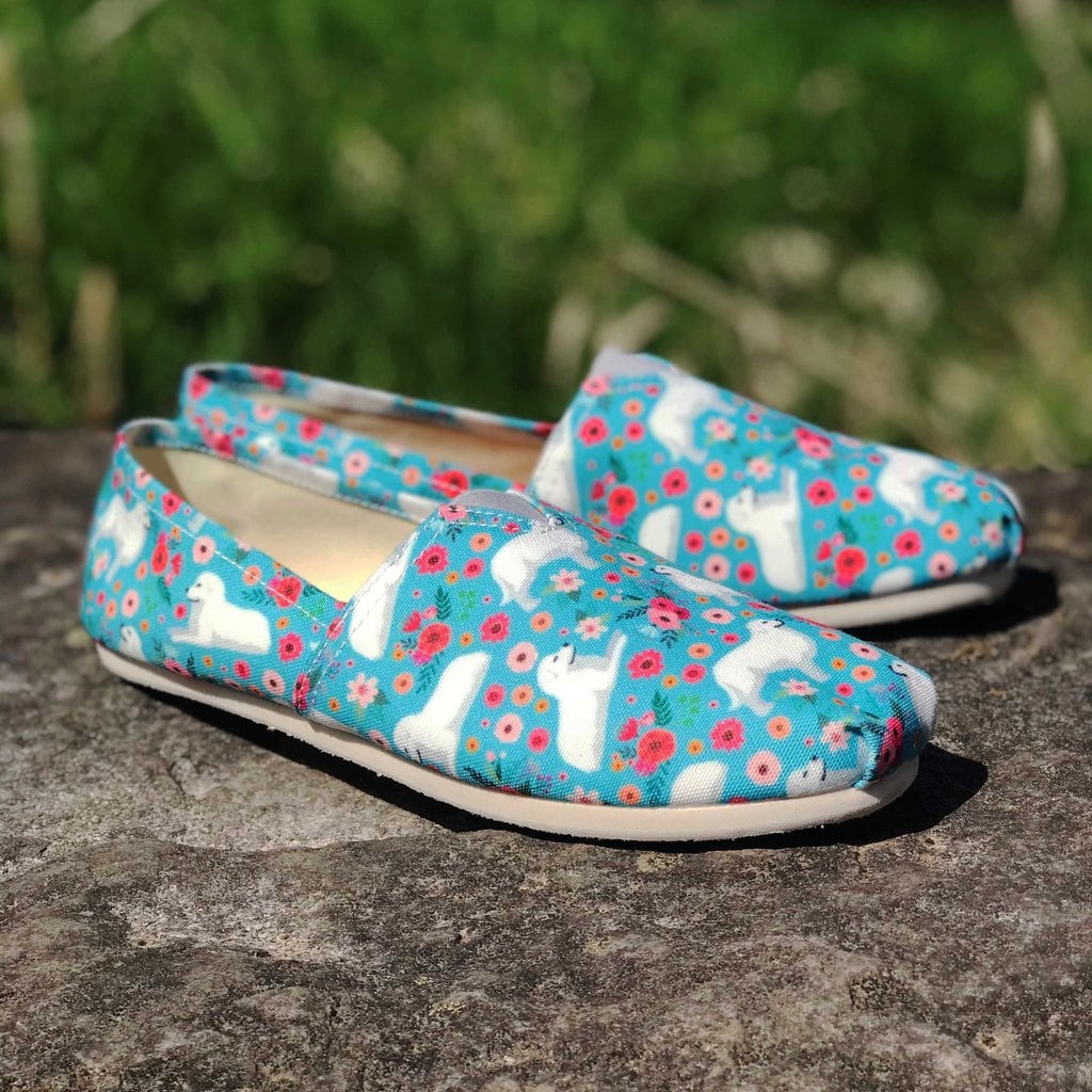 Great Pyrenees Flower Casual Shoes