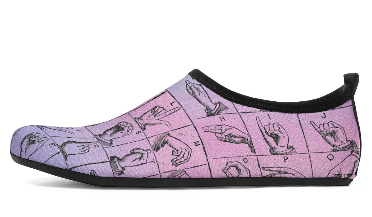 ASL Watercolor Aqua Barefoot Shoes