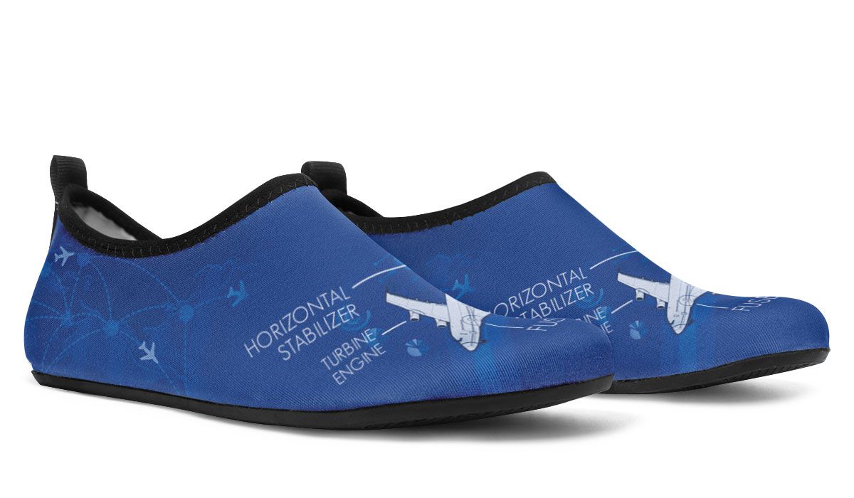 Airplane Diagram Aqua Barefoot Shoes