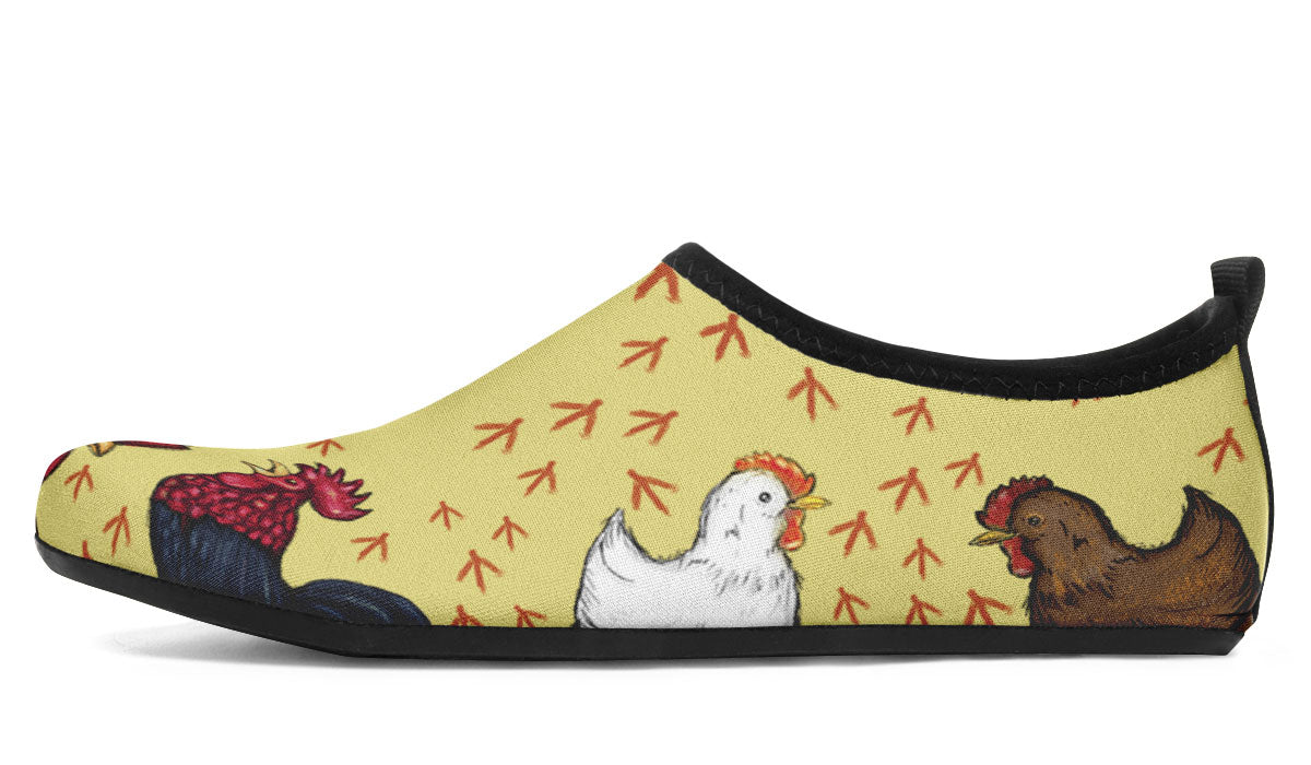 Art Chicken Aqua Barefoot Shoes