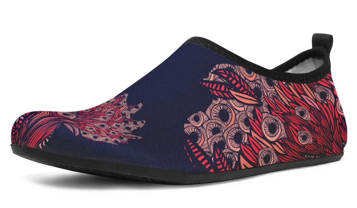 Artsy Rooster Aqua Barefoot Shoes