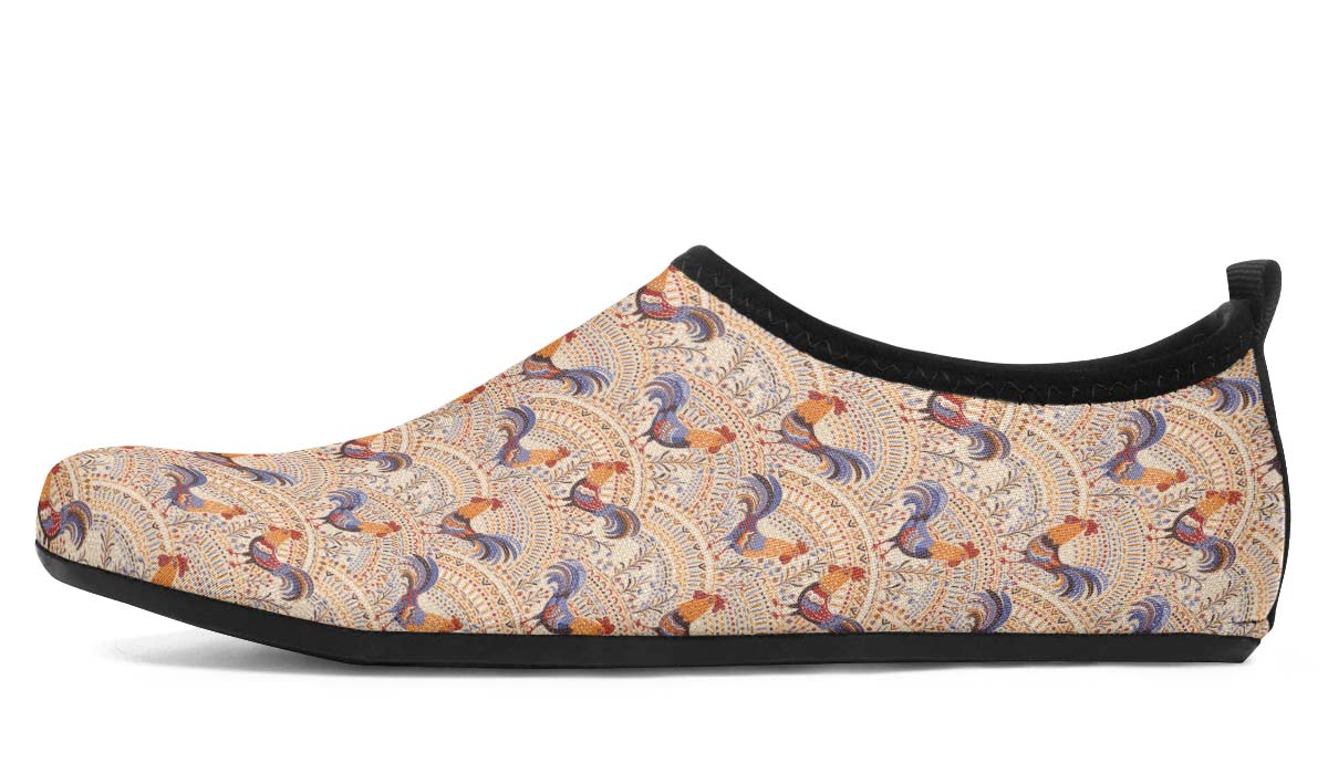 Bohemian Rooster Aqua Barefoot Shoes