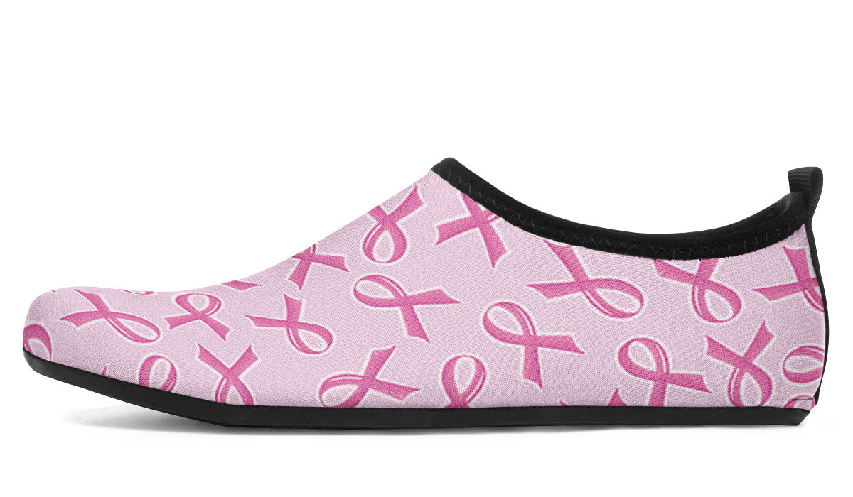 Breast Cancer Awareness Aqua Barefoot Shoes