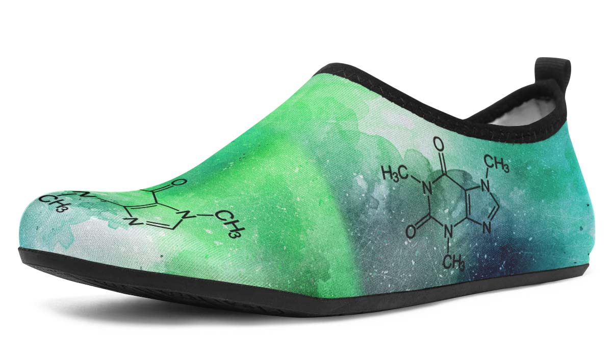 Caffeine Molecule Aqua Barefoot Shoes