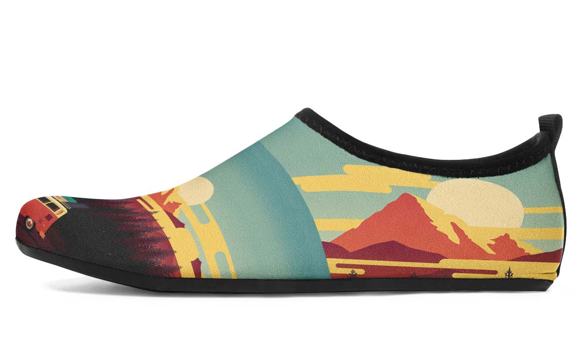 Camping Sunset Aqua Barefoot Shoes