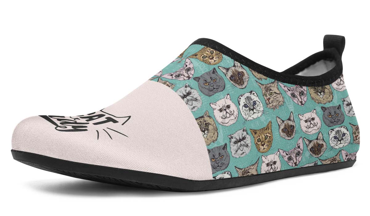 Cat Lady Aqua Barefoot Shoes