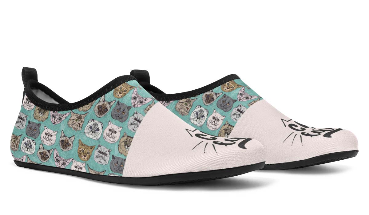 Cat Lady Aqua Barefoot Shoes