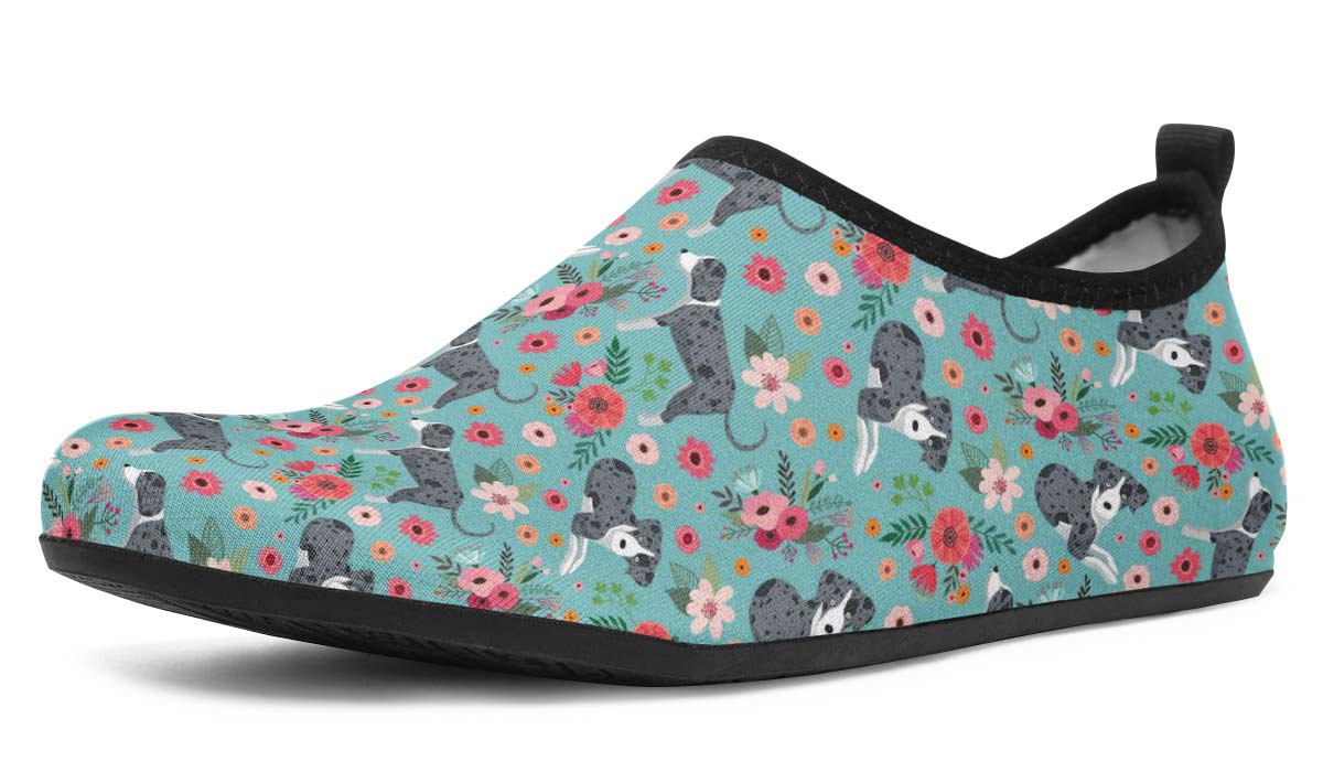 Catahoula Flower Aqua Barefoot Shoes