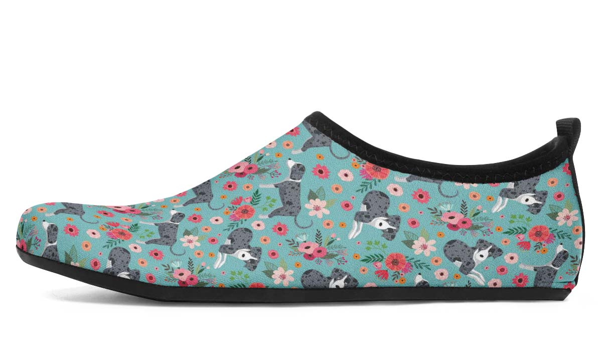 Catahoula Flower Aqua Barefoot Shoes