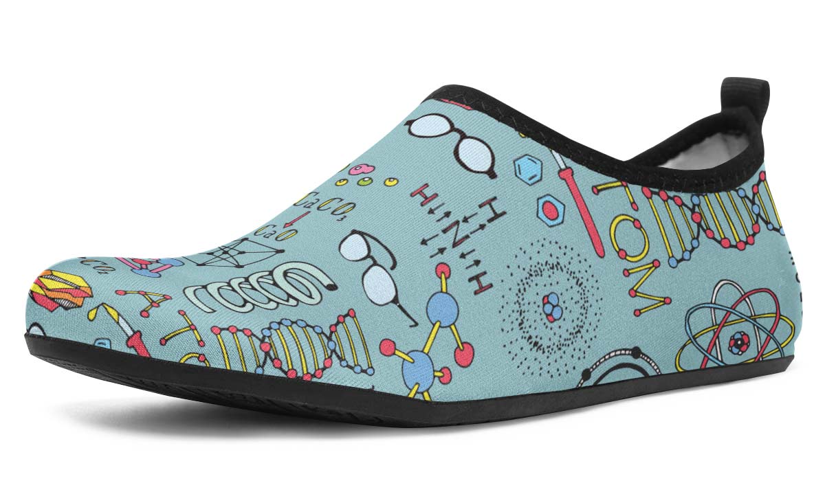 Chemist Pattern Aqua Barefoot Shoes