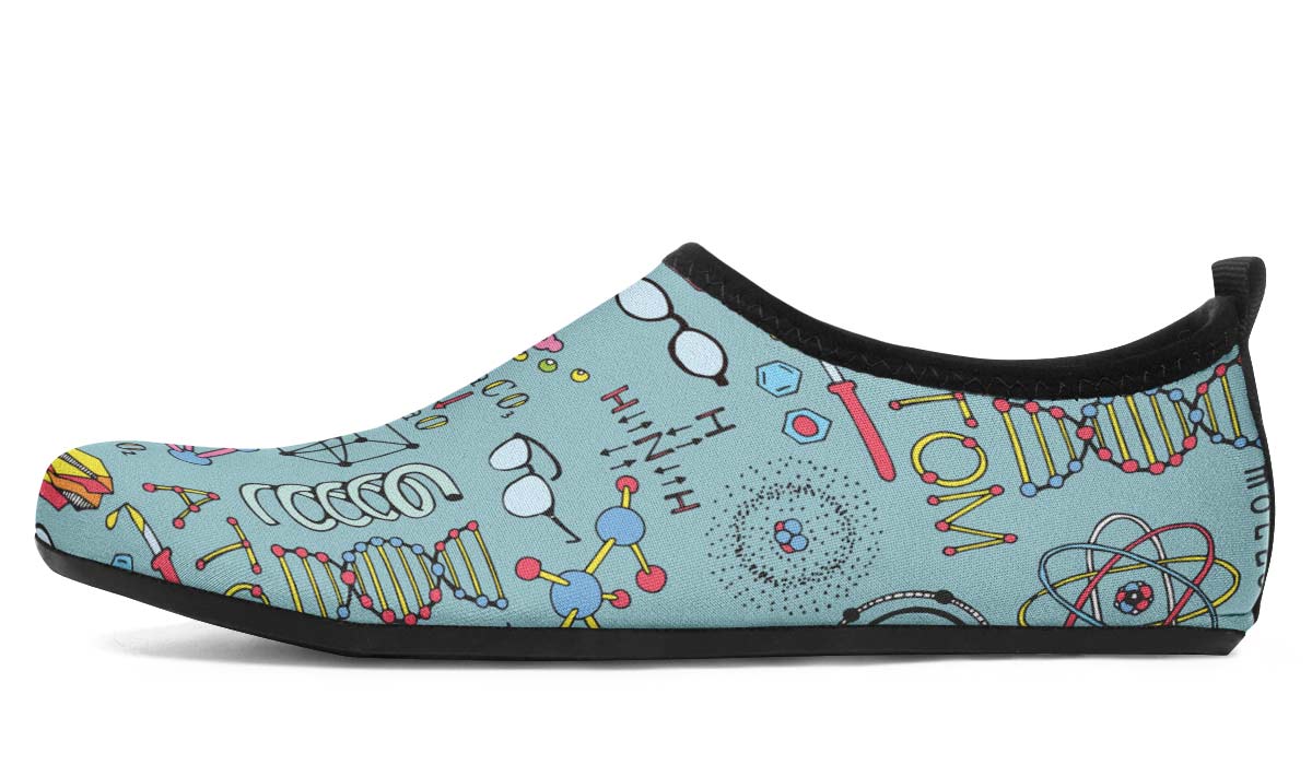 Chemist Pattern Aqua Barefoot Shoes