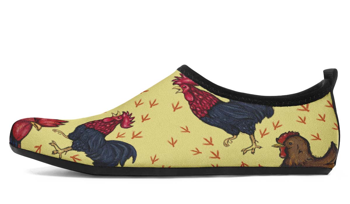 Chicken Aqua Barefoot Shoes