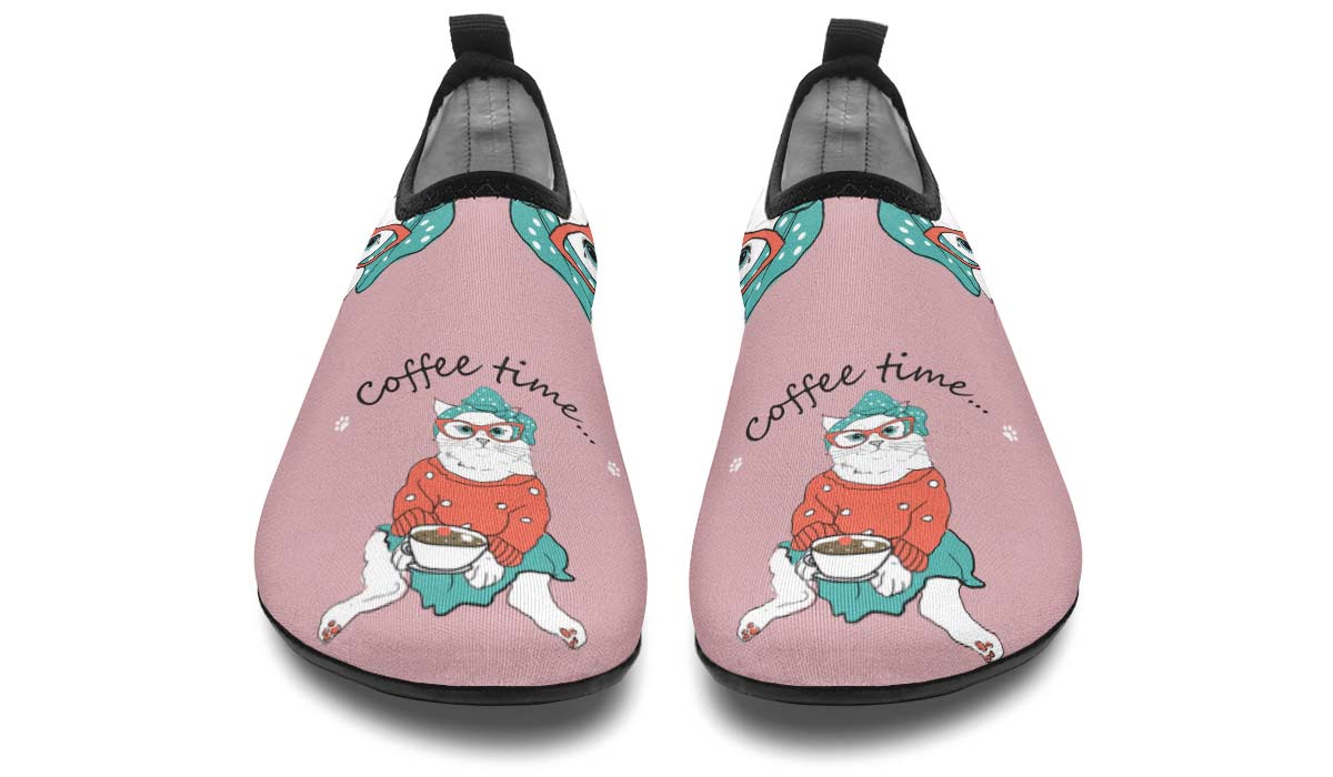 Coffee Kitty Aqua Barefoot Shoes
