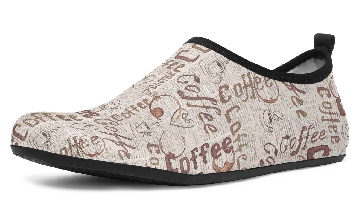 Coffee Stain Aqua Barefoot Shoes