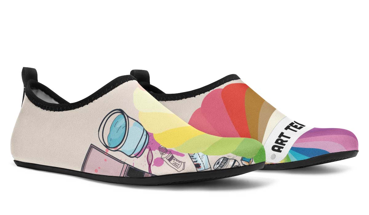 Colorful Art Teacher Aqua Barefoot Shoes