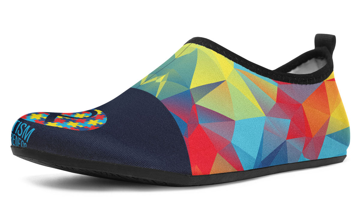 Colorful Autism Aqua Barefoot Shoes