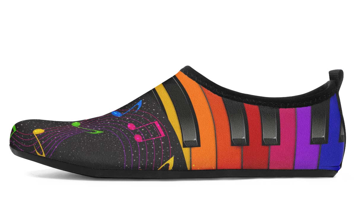 Colorful Piano Aqua Barefoot Shoes