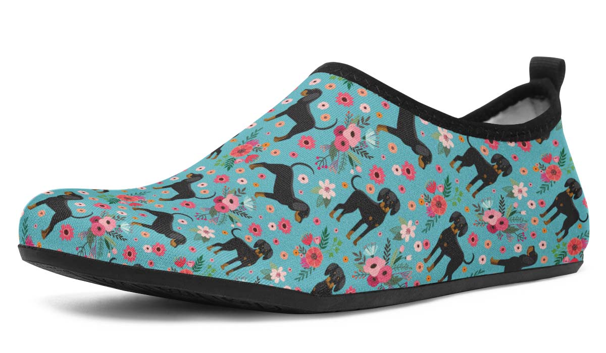 Coon Hound Flower Aqua Barefoot Shoes