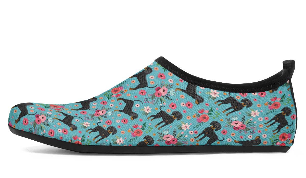 Coon Hound Flower Aqua Barefoot Shoes