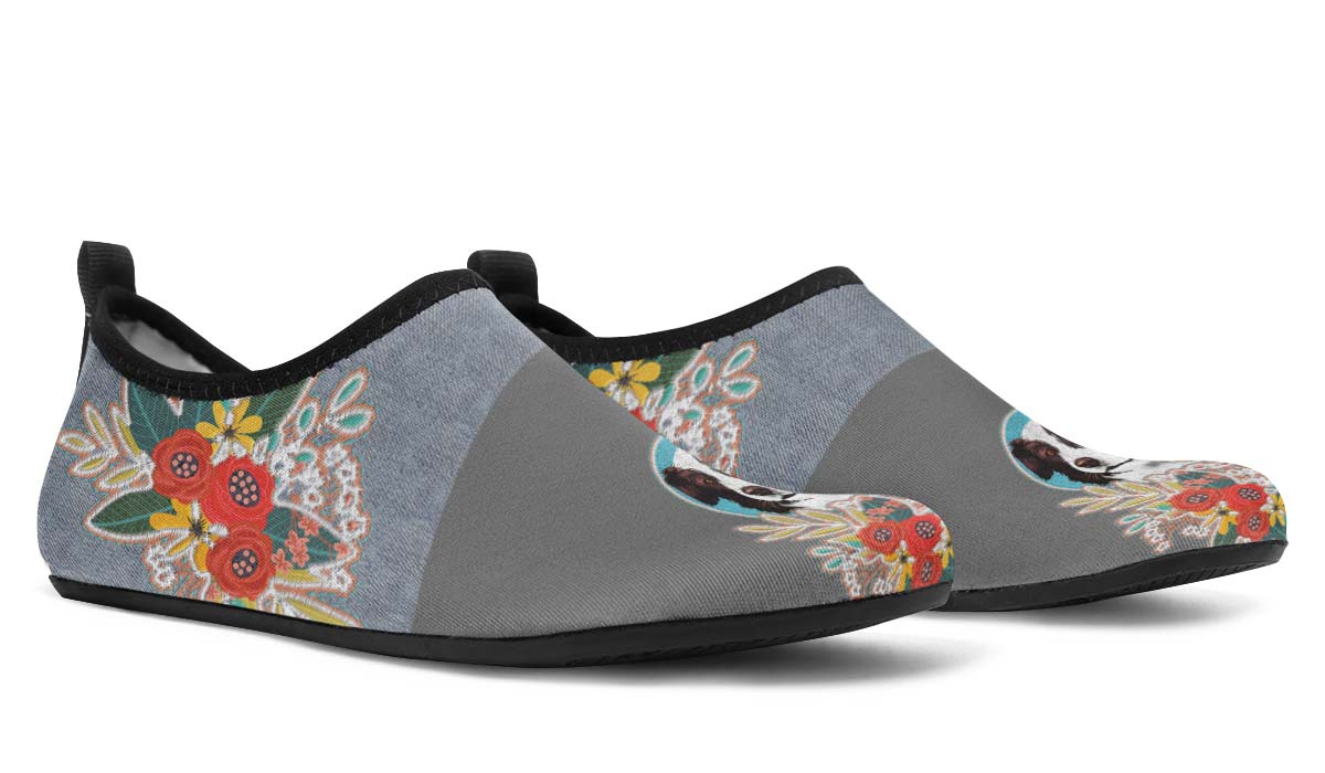 Denim Style Border Collie Aqua Barefoot Shoes
