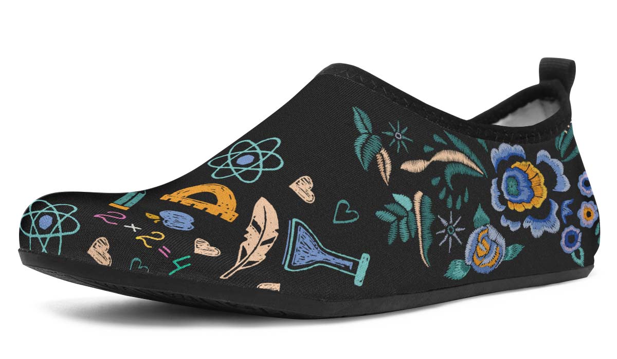 Embroidery Teaching Aqua Barefoot Shoes