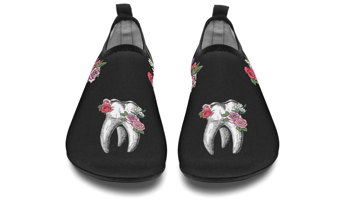 Floral Anatomy Tooth Aqua Barefoot Shoes