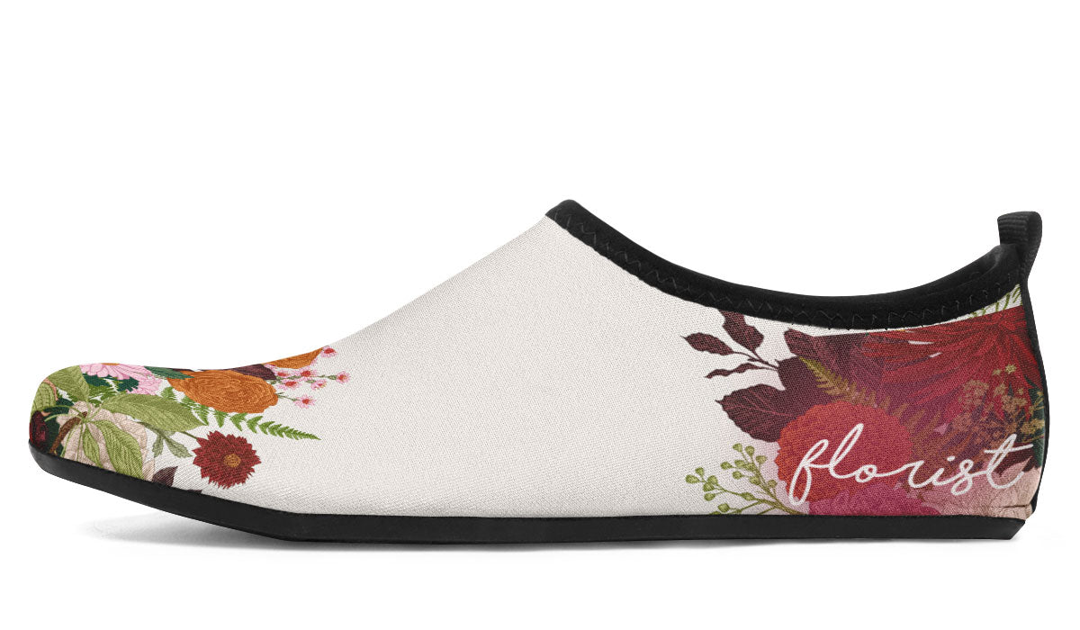Floral Arrangement Aqua Barefoot Shoes