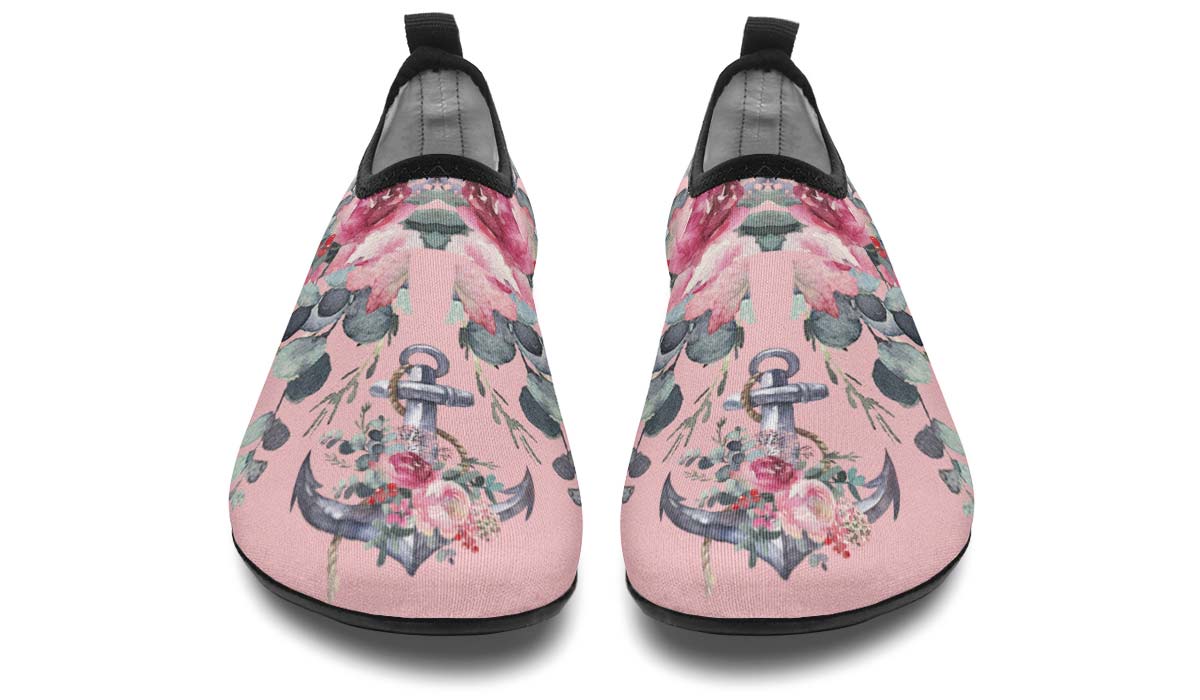 Floral Sailor Aqua Barefoot Shoes
