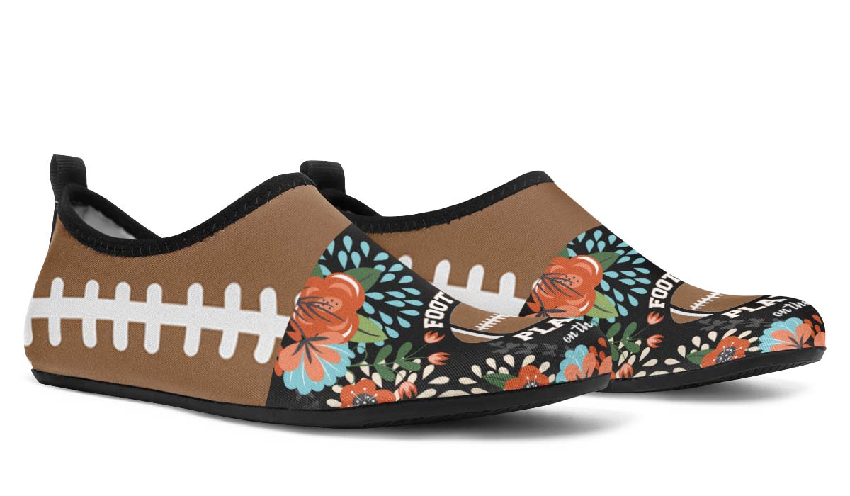 Football Mom Aqua Barefoot Shoes