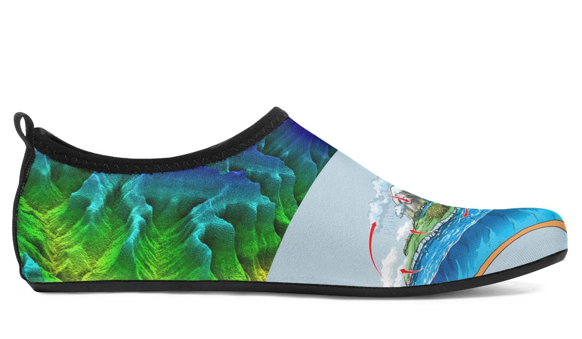 Geological Aqua Barefoot Shoes