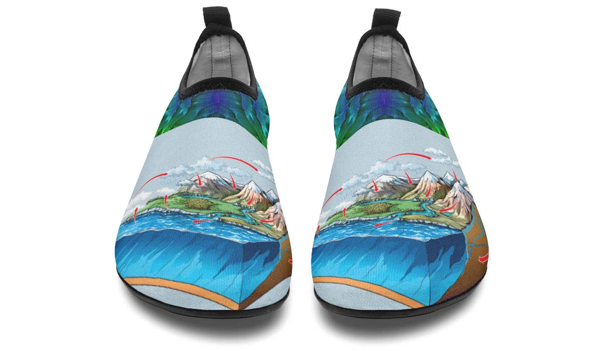 Geological Aqua Barefoot Shoes