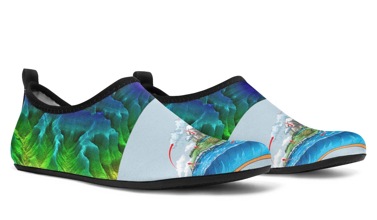 Geological Aqua Barefoot Shoes