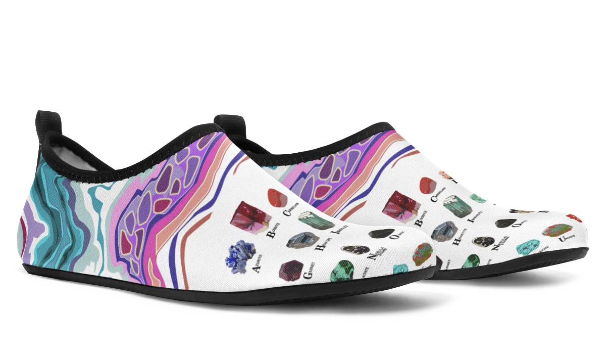 Geology Alphabet Aqua Barefoot Shoes