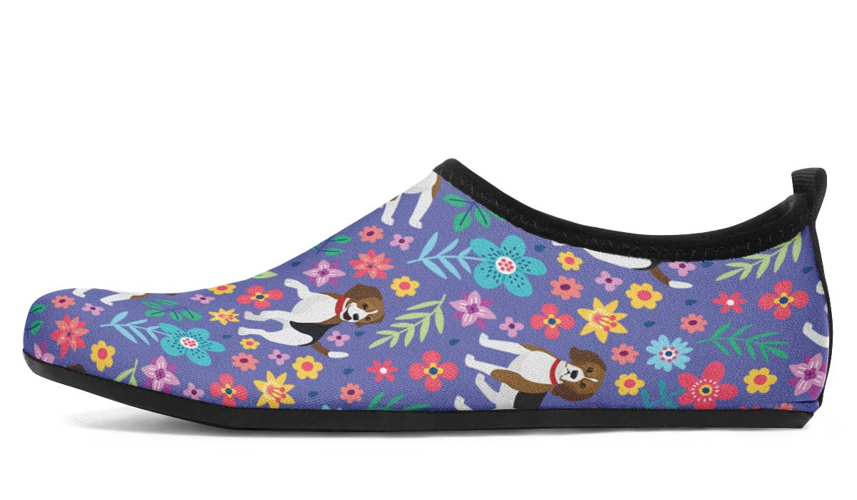 Groovy Beagle Aqua Barefoot Shoes