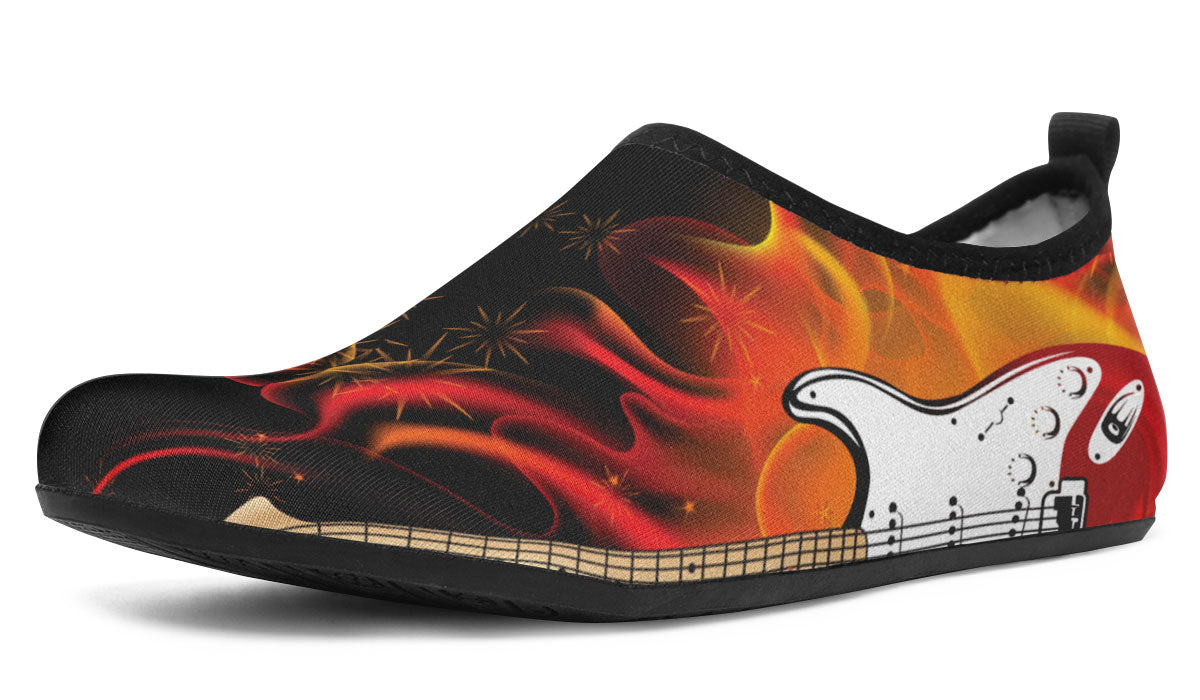 Guitar Fire Aqua Barefoot Shoes