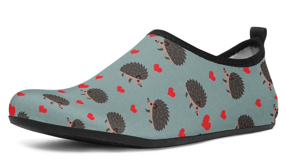 Hedgehog Pattern Aqua Barefoot Shoes