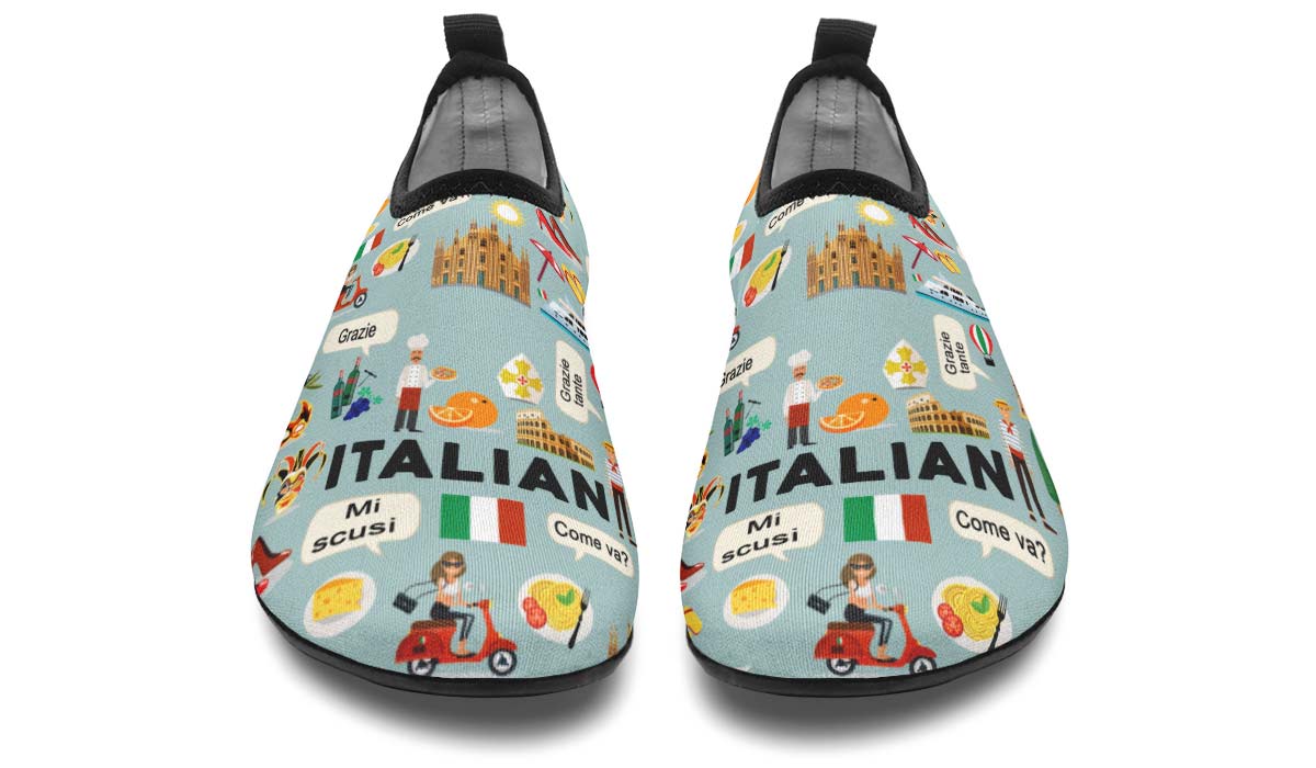 Italian Teacher Aqua Barefoot Shoes