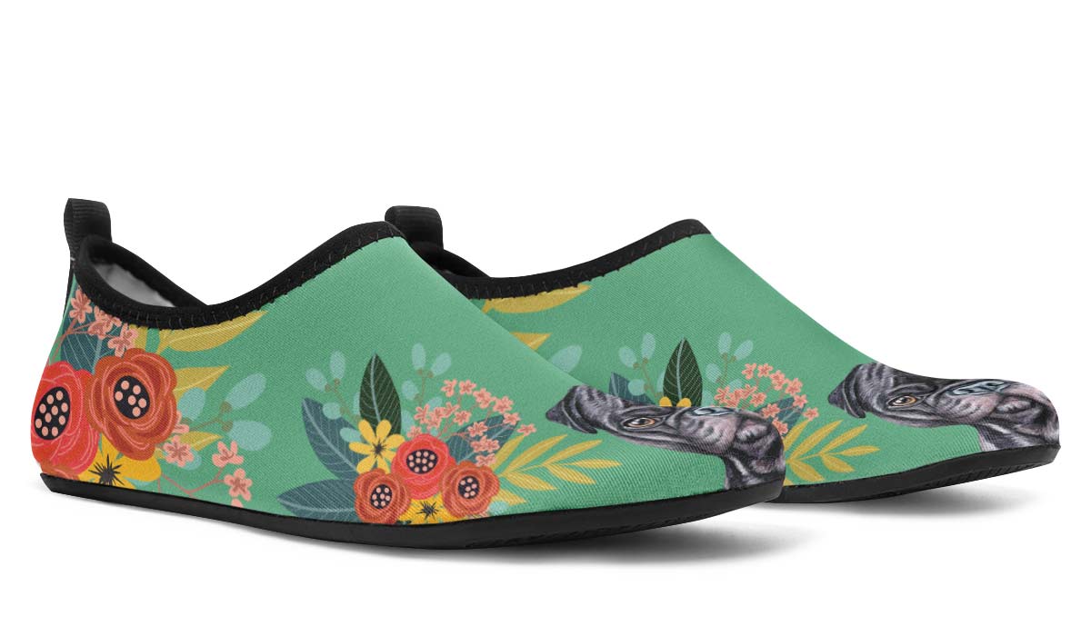 Joyful Black Pug Aqua Barefoot Shoes