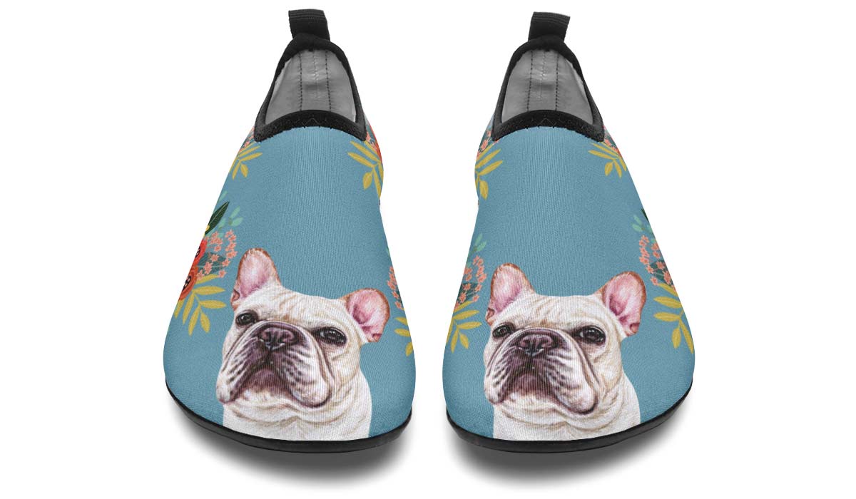 Joyful French Bulldog Aqua Barefoot Shoes