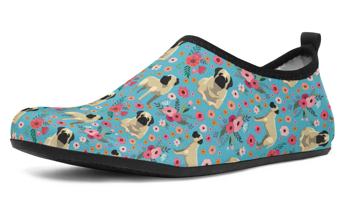 Mastiff Flower Aqua Barefoot Shoes