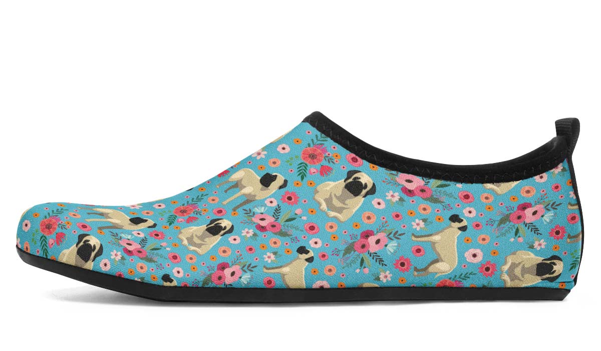 Mastiff Flower Aqua Barefoot Shoes