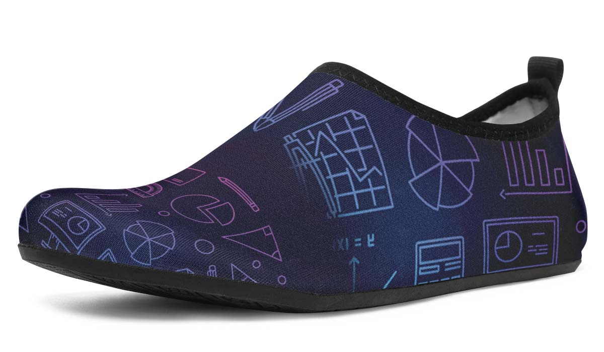 Math Chart Aqua Barefoot Shoes