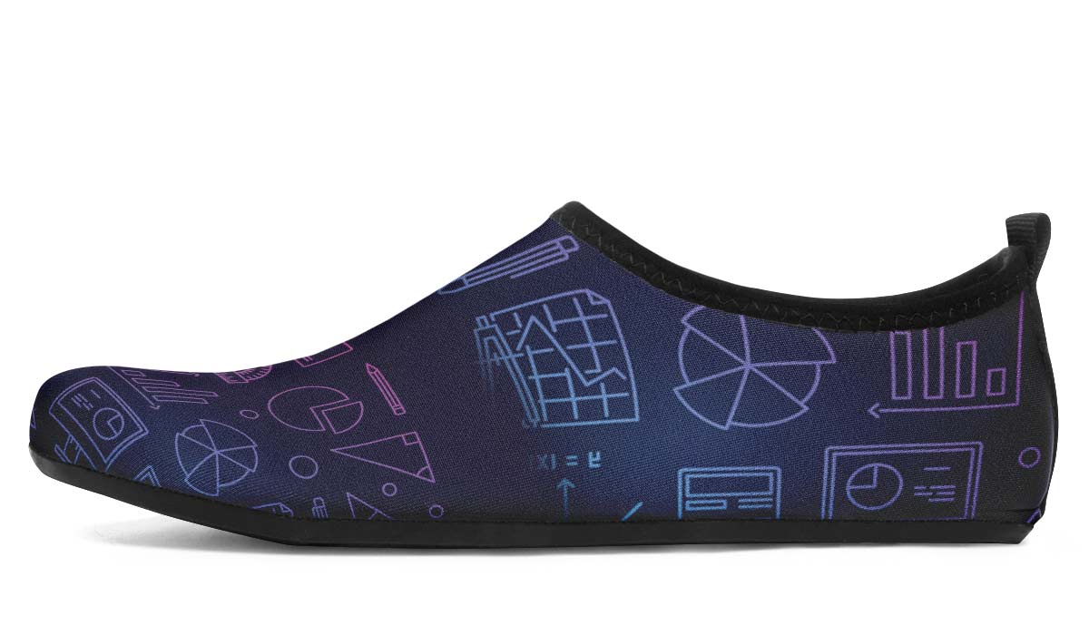 Math Chart Aqua Barefoot Shoes