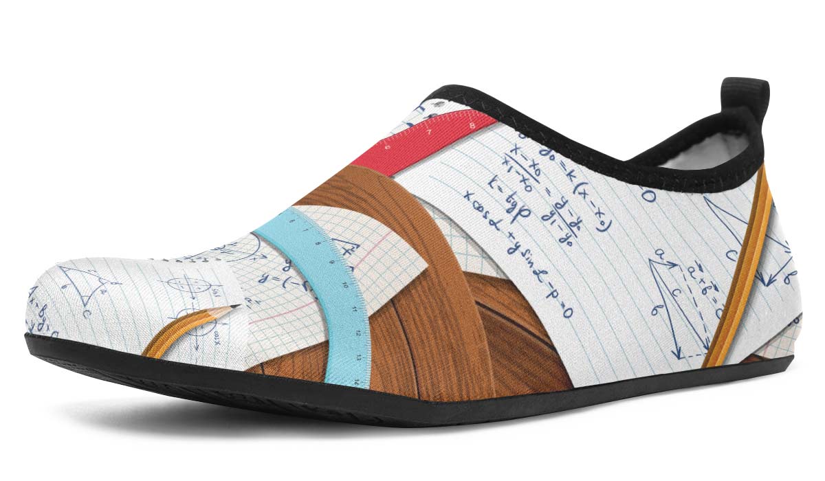 Math Notes Aqua Barefoot Shoes