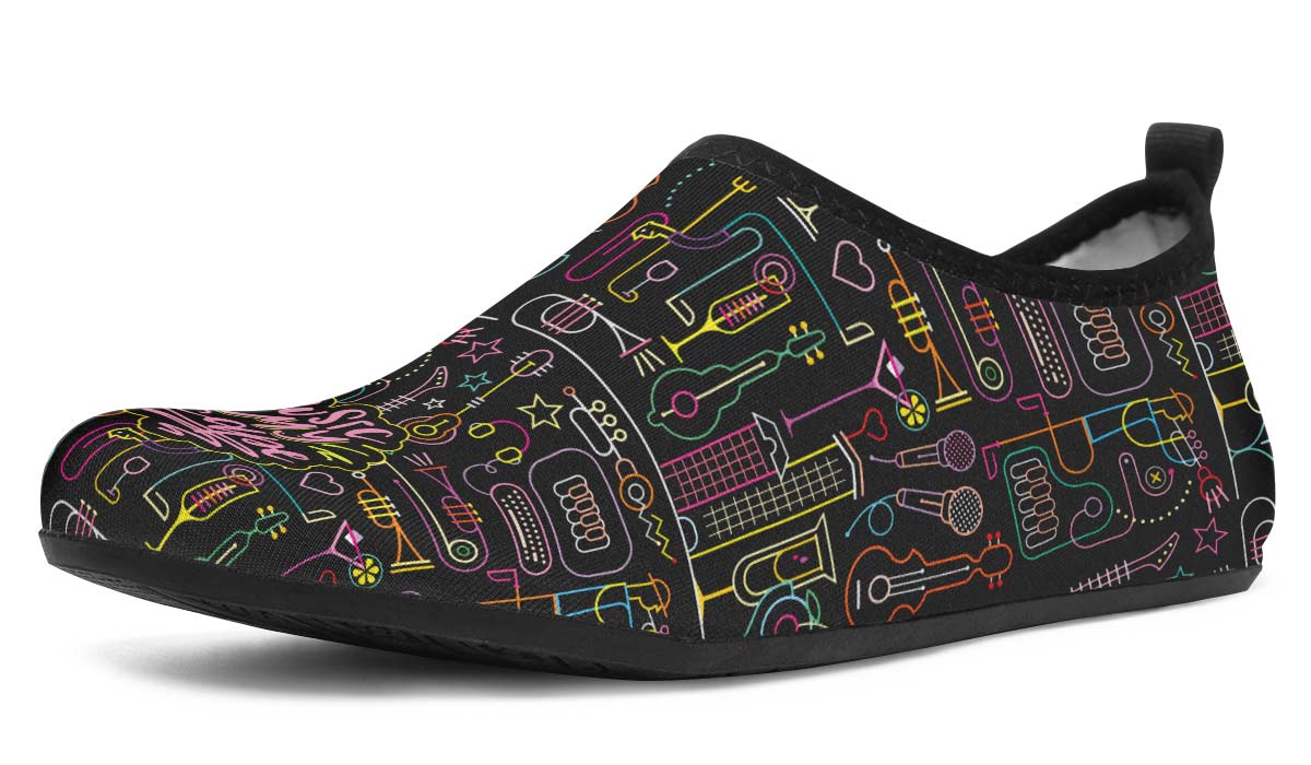 Neon Music Aqua Barefoot Shoes