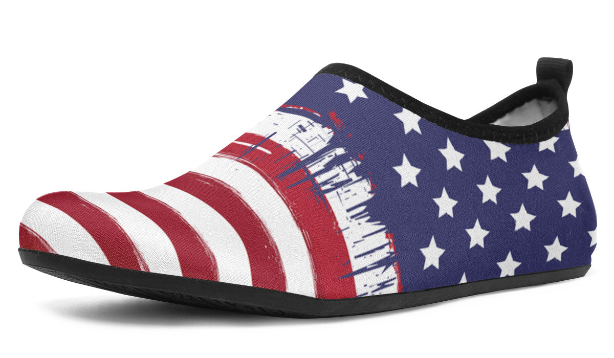 Patriotic Aqua Barefoot Shoes