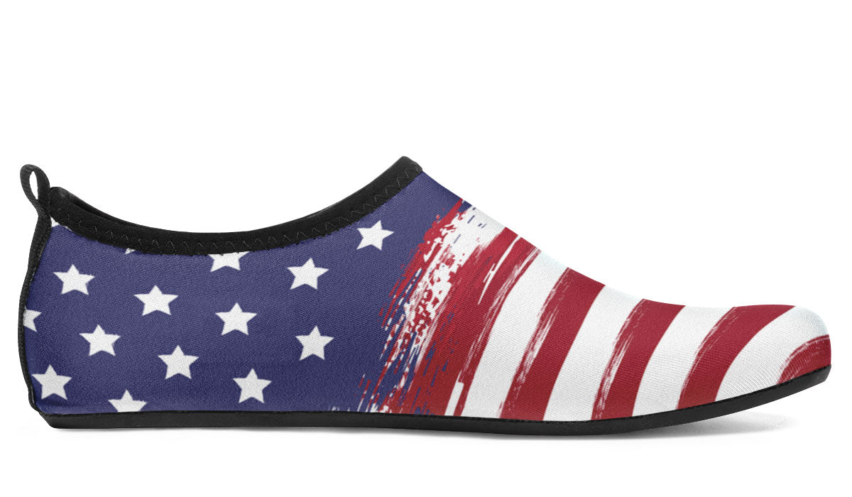 Patriotic Aqua Barefoot Shoes